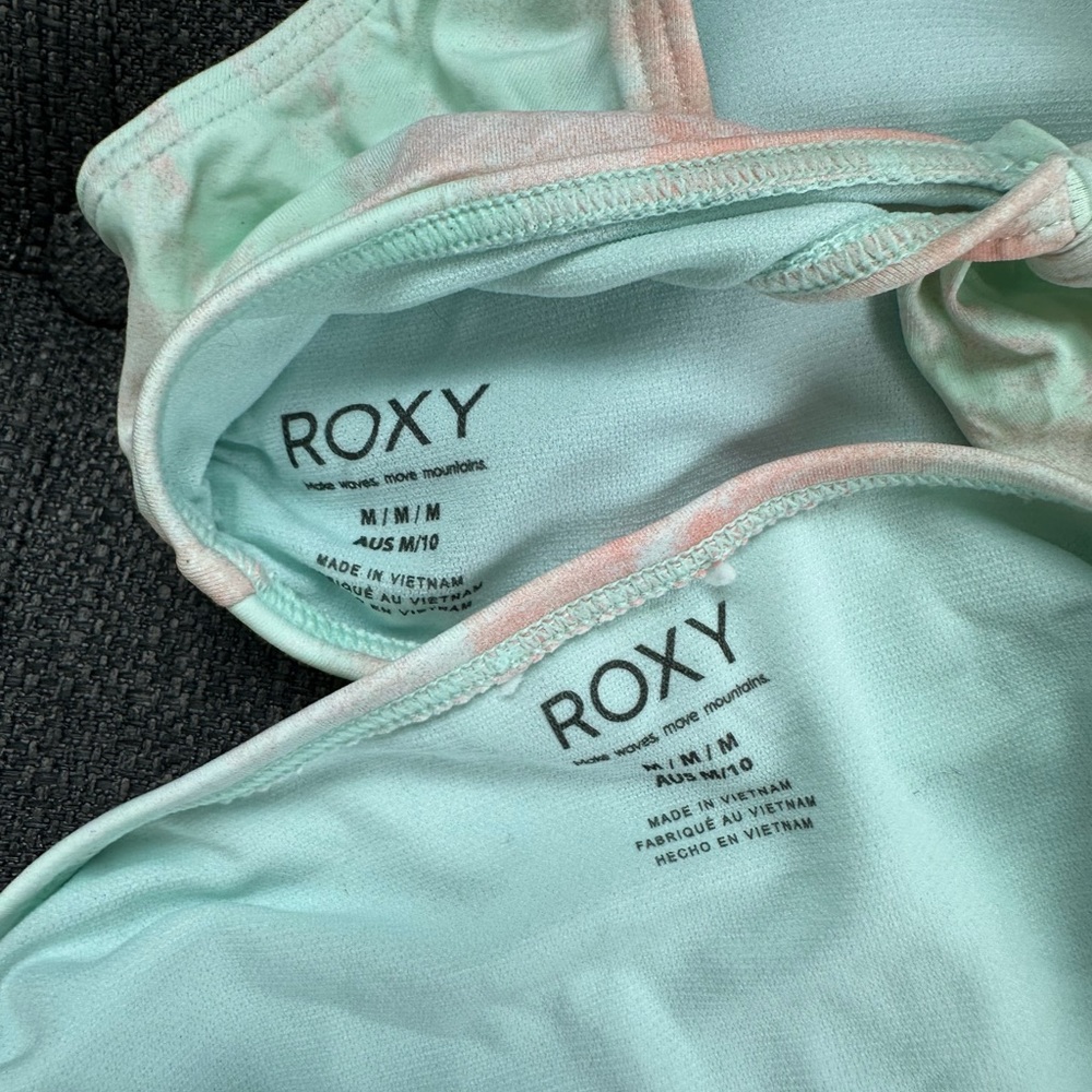 Roxy Tie-Dye Bikini in Mint and Coral - Picture 4 of 6